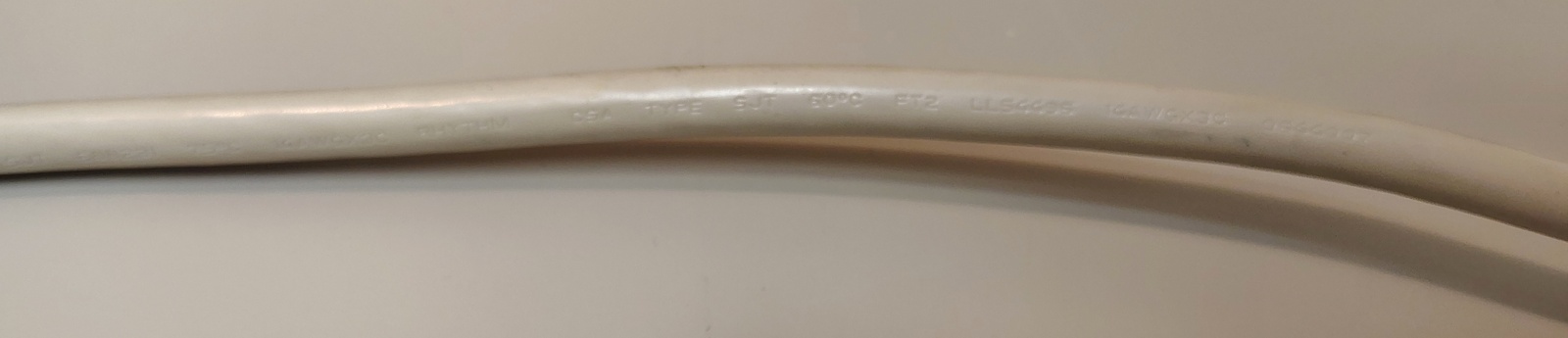 Additional power cord markings.