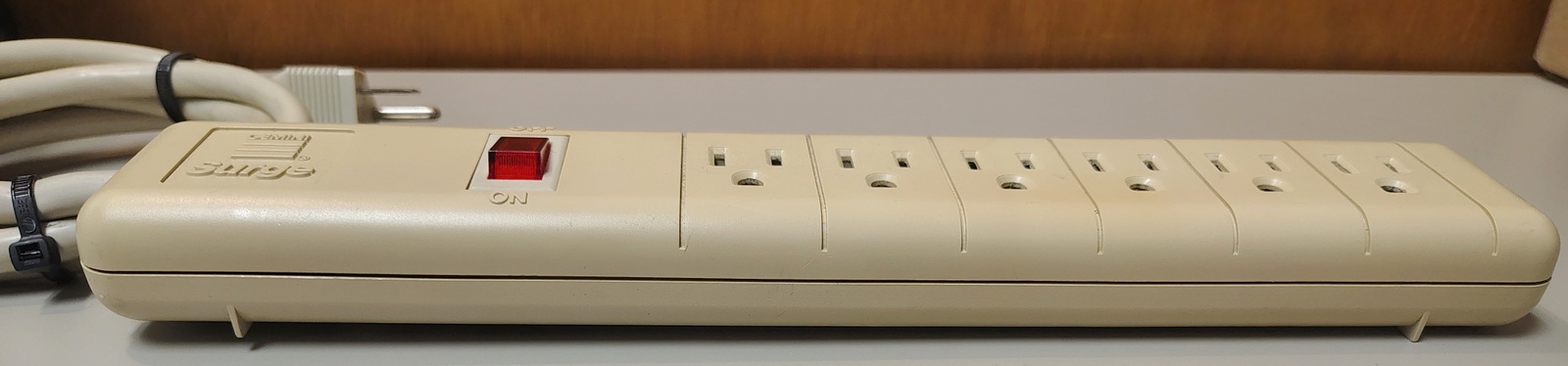 Oblique view showing the outlet arrangement and switch location.