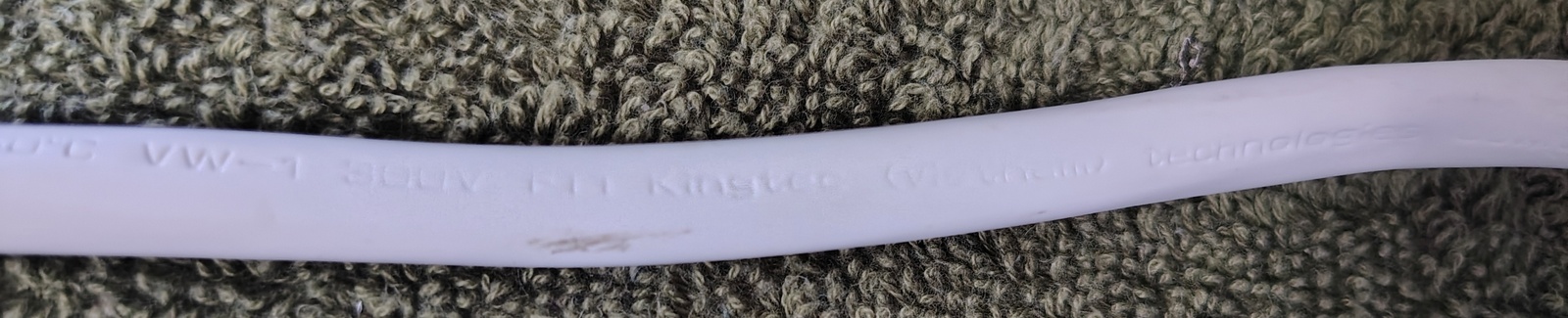 Power cord manufacturer markings.