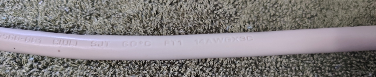 Additional power cord specifications.