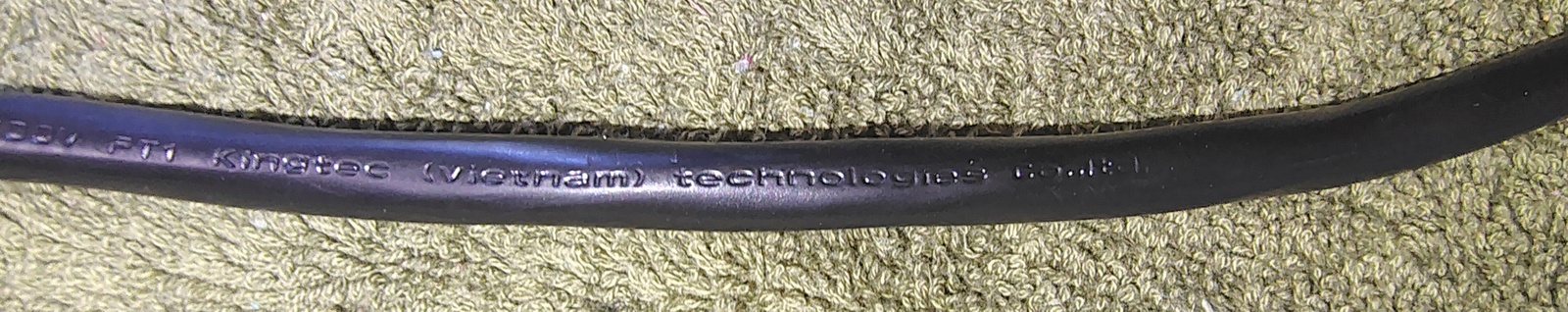 Power cord specifications and ratings.