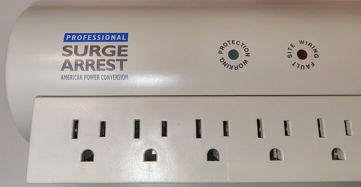Early Professional SurgeArrest branding and American Power Conversion logo.