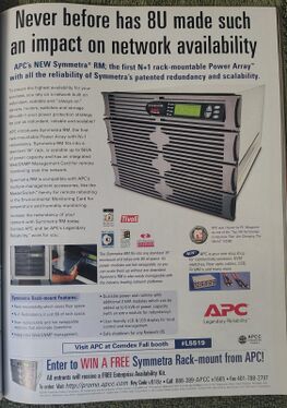 Full-page APC Symmetra RM advertisement from PC Magazine, December 5, 2000.