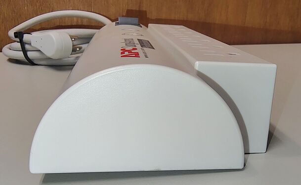 End view opposite the power-cord entry point.
