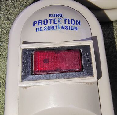 Control section and illuminated rocker switch.