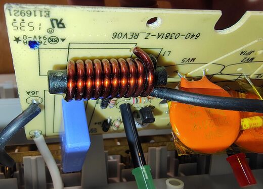 Metal-oxide varistor (MOV) suppression network.