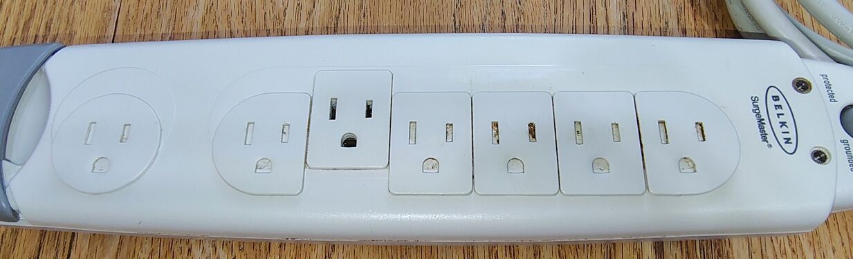 Outlet covers in the closed position.