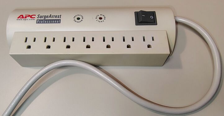 Connected to utility power with the rocker switch in the OFF position.