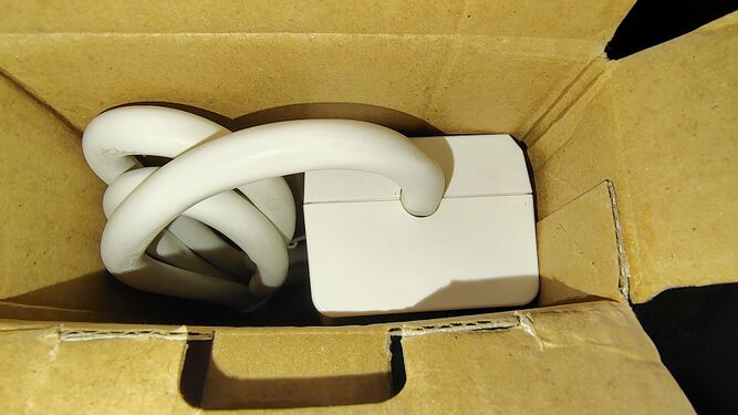 Surge protector inside the retail package.