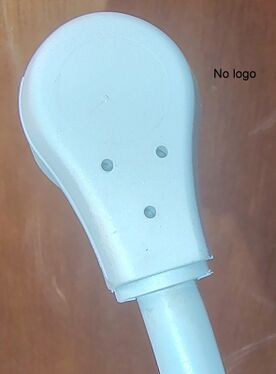 Rear of the right-angle attachment plug showing the absence of APC branding.