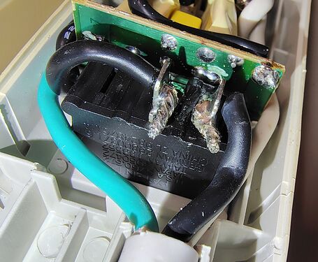 Close-up of the suppression circuitry.
