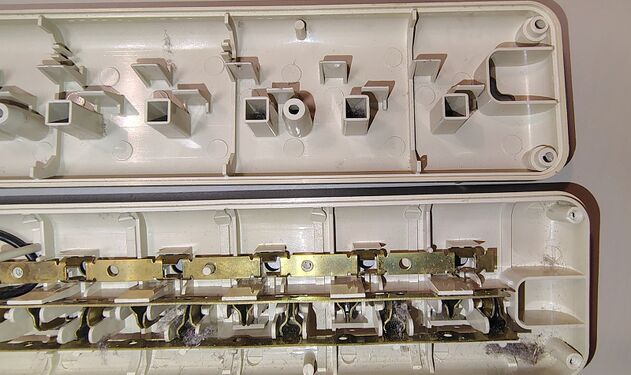 Outlet end showing bus-bar power distribution.