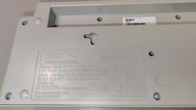 Product information label and protection ratings.