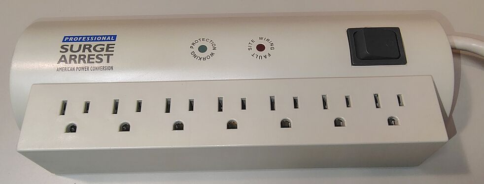 Connected to AC power with the rocker switch in the OFF position.