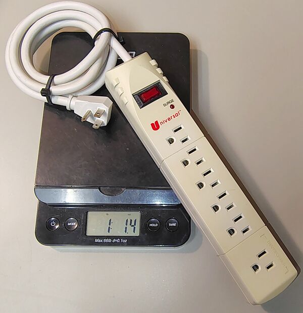Universal 71641 on a digital scale.