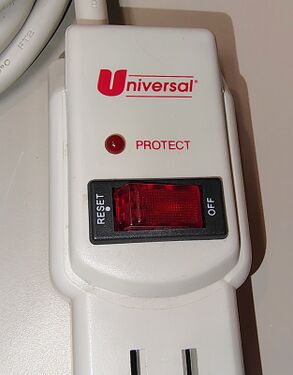 Universal branding, protection indicator, and power switch.