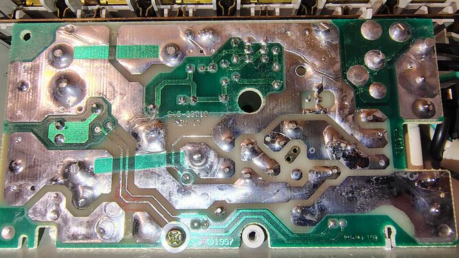 Suppression circuit board showing APC ©1997 markings, board number 640-0321D, and revision 12.