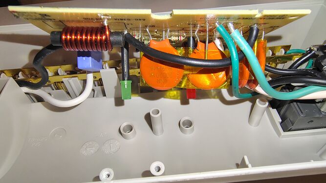 Overview of the suppression circuit board and outlet assemblies.