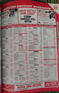 CDW advertisement from PC Magazine, December 6, 1994.