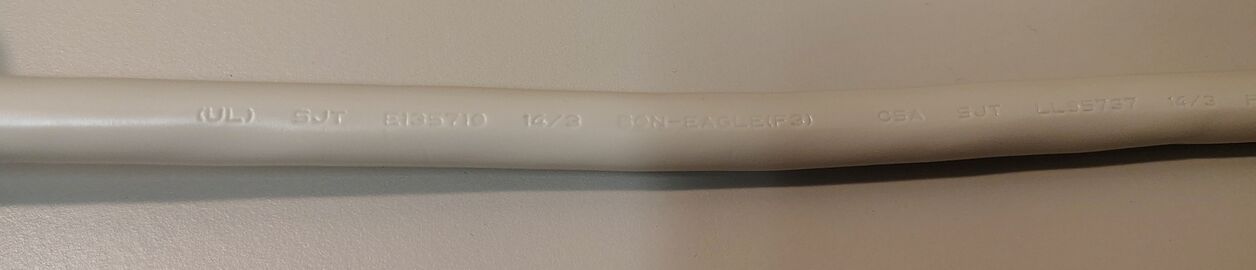 Bon-Eagle SJT 14/3 cord marking from APC PRO7 (1998).