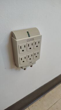 Curtis SP-600 connected to utility power during testing.