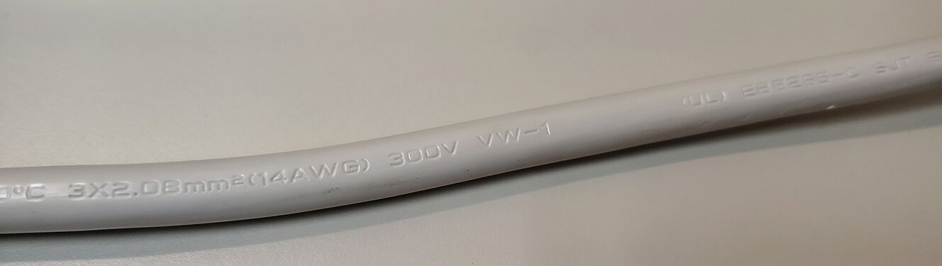 Additional cord specifications.