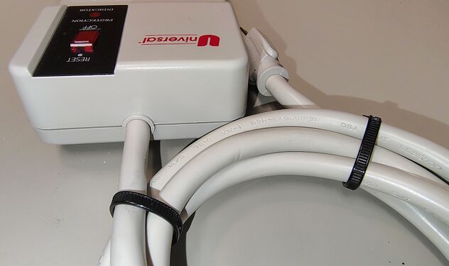 Rear view showing the power cord entry point.
