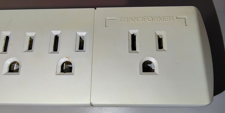 Dedicated transformer-spaced outlet.
