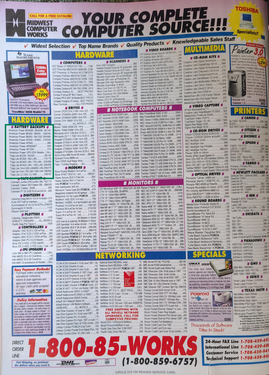 Midwest Computer Works advertisement from PC Magazine, December 6, 1994.