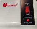 Illuminated power switch and protection indicator.